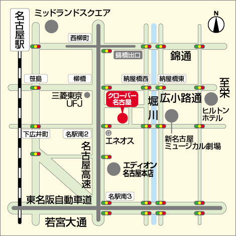ホテルクローバー名古屋地図